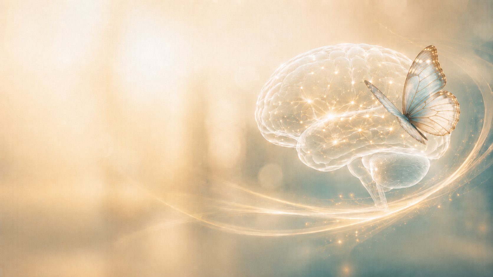 Cerebro con mariposa